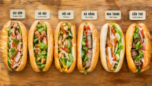 Bánh mì regional comparison