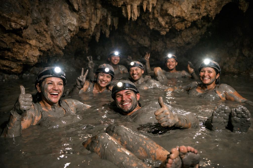 phong nha dark cave-mud