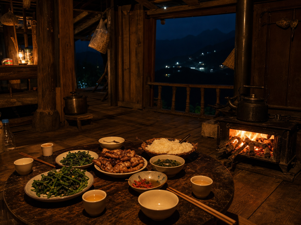 sapa-homestay-dinner-fire